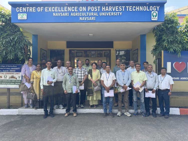 Hon’ble Vice-Chancellor Dr. R. M. Naik presided over the Board of Studies Meeting of the Faculty of Horticulture, Navsari Agricultural University held on 11 September 2026 at the Conference Hall of the Department of Postharvest Technology, ASPEE College of Horticulture.