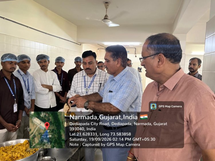 Sudden and Unannounced visit to the hostel mess of the College of Agricultural Engineering and Technology (CAET), Dediapada.