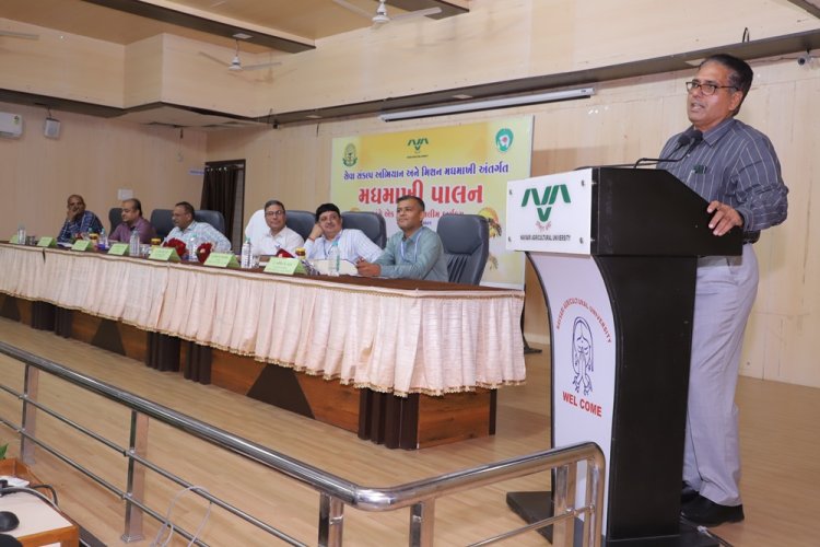 On the occasion of Seva Sankalp Abhiyan and Mission Madhmakhi (મીશન મધમાખી), The College of Forestry organized a one-day workshop on "Beekeeping" in collaboration with the Office of the Assistant Director of Horticulture, Navsari, Government of Gujarat, on September 23, 2026, at the Central Examination Hall, Navsari Agricultural University (NAU), Navsari. 