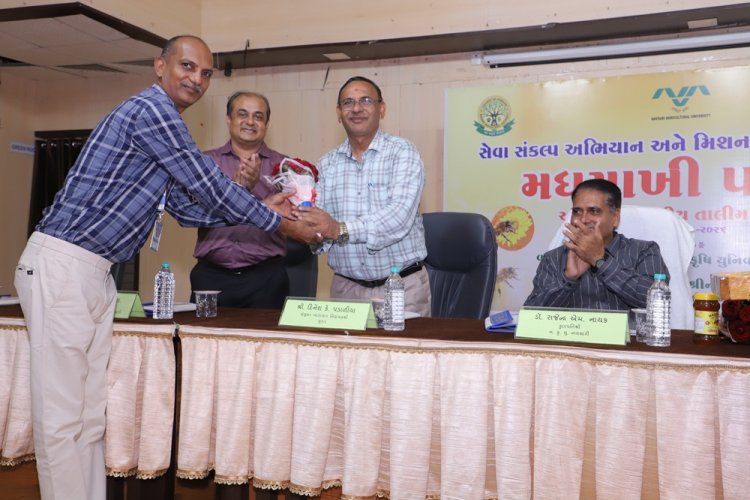 On the occasion of Seva Sankalp Abhiyan and Mission Madhmakhi (મીશન મધમાખી), The College of Forestry organized a one-day workshop on "Beekeeping" in collaboration with the Office of the Assistant Director of Horticulture, Navsari, Government of Gujarat, on September 23, 2026, at the Central Examination Hall, Navsari Agricultural University (NAU), Navsari. 