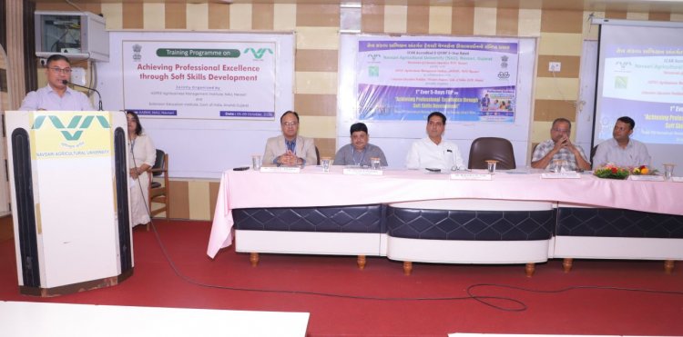 Hon’ble Vice-Chancellor Dr. Rajendra M. Naik Inspires Newly Appointed Assistant Professors at NAU’s First 5-Day FDP
