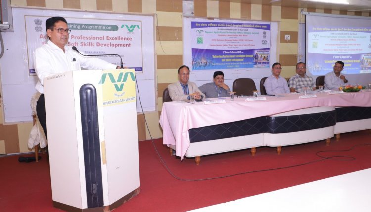 Hon’ble Vice-Chancellor Dr. Rajendra M. Naik Inspires Newly Appointed Assistant Professors at NAU’s First 5-Day FDP