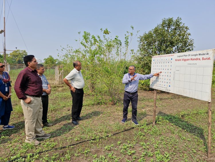 Hon’ble Vice-Chancellor Dr. R. M. Naik Leads High-Level Delegation Visit to KVK Athwa Farm, Surat